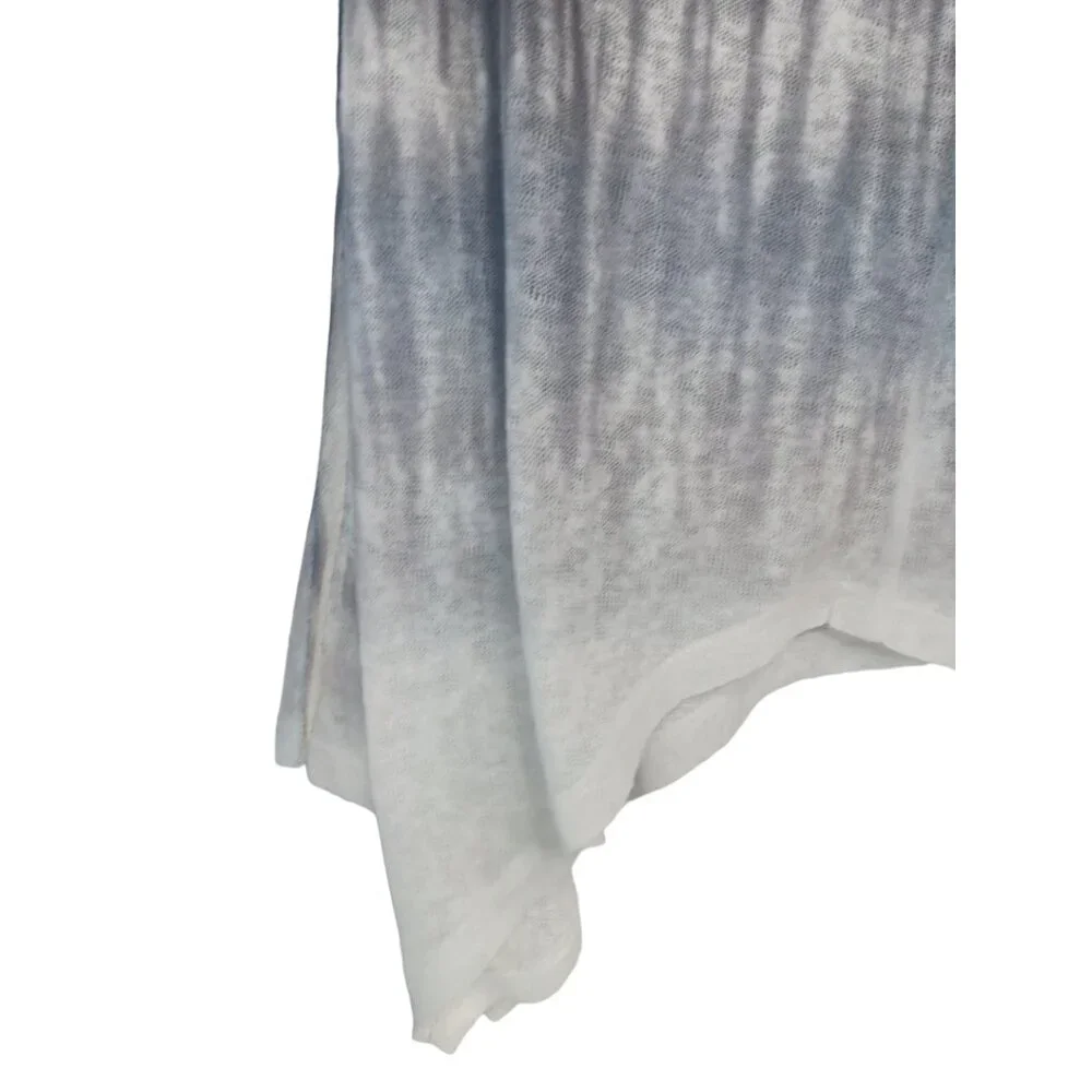Women's Short Sleeve Tie-Dyed Tunic Top-MEDIUM-Casual Loose Fit-Long- Semi-Sheer - Picture 7 of 10
